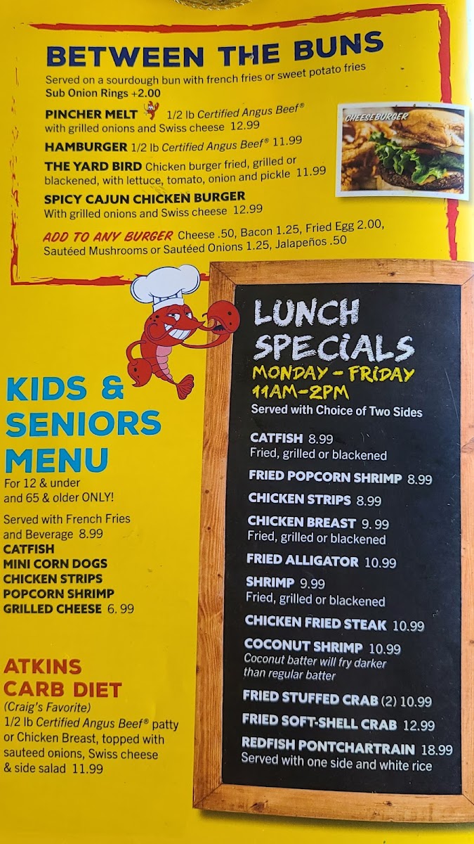 Pincher's Restaurant Menu - Image 2