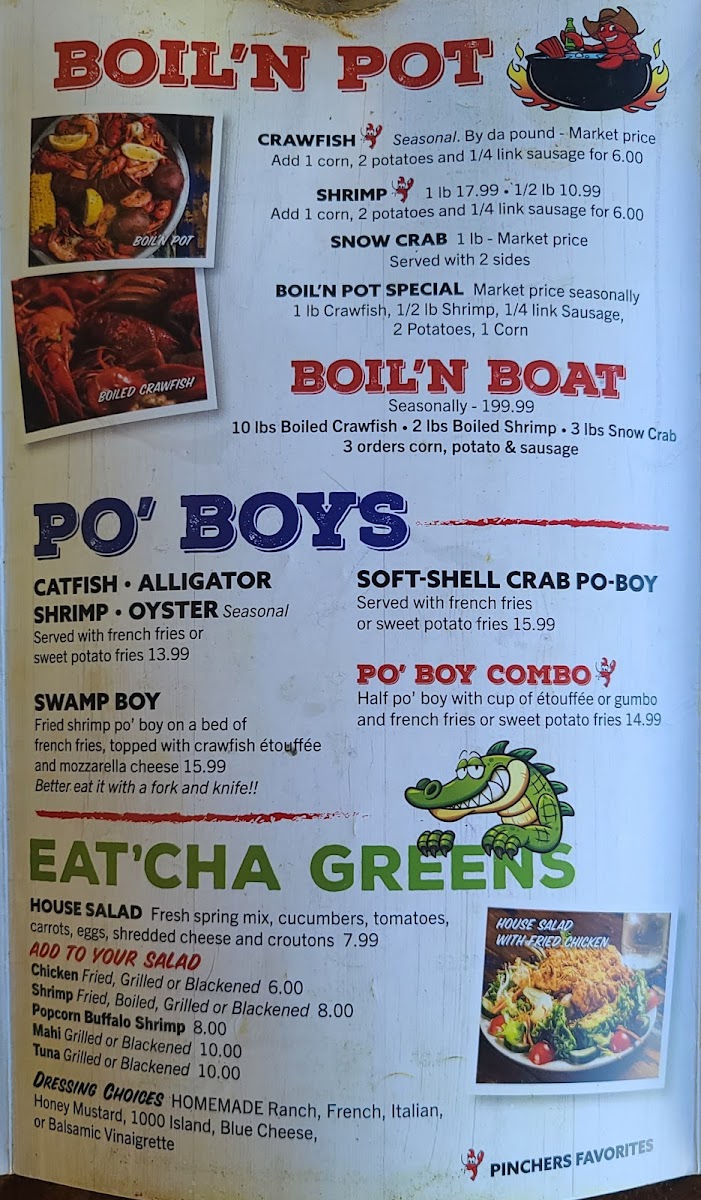 Pincher's Restaurant Menu - Image 4