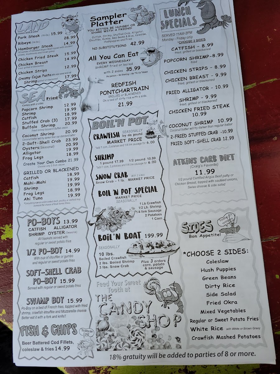 Pincher's Restaurant Menu - Image 6
